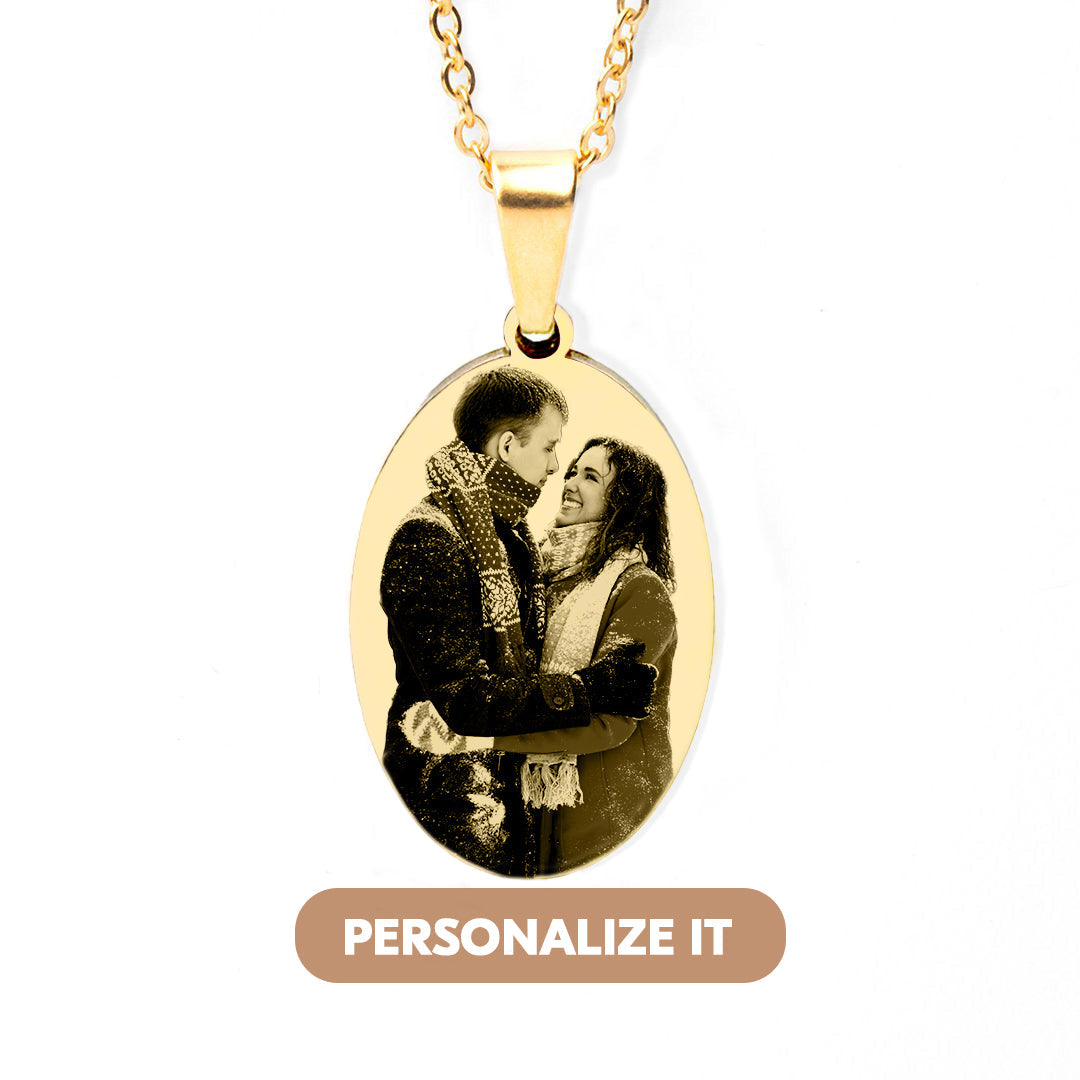 Personalized Oval Necklace - Main Image