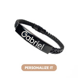 Printave™ Personalized Black Braided Bracelet