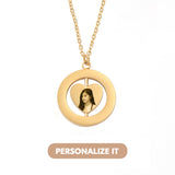 Printave™ Personalized Heart Spinner Necklace