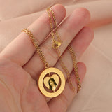 Printave™ Personalized Heart Spinner Necklace