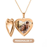 Printave™ Personalized Heart Locket Necklace
