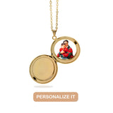 Printave⢠Personalized Round Locket Necklace