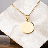 Personalized Disc Pendant Necklace - Printave: Print & Engrave Memories