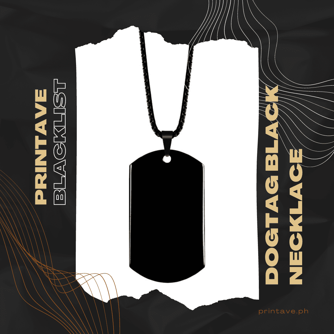 Black Tag Necklace