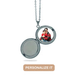 Printave⢠Personalized Round Locket Necklace