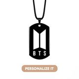 Printave™ Personalized Black Tag Necklace