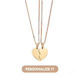 Printave™ Personalized Split Heart Necklace