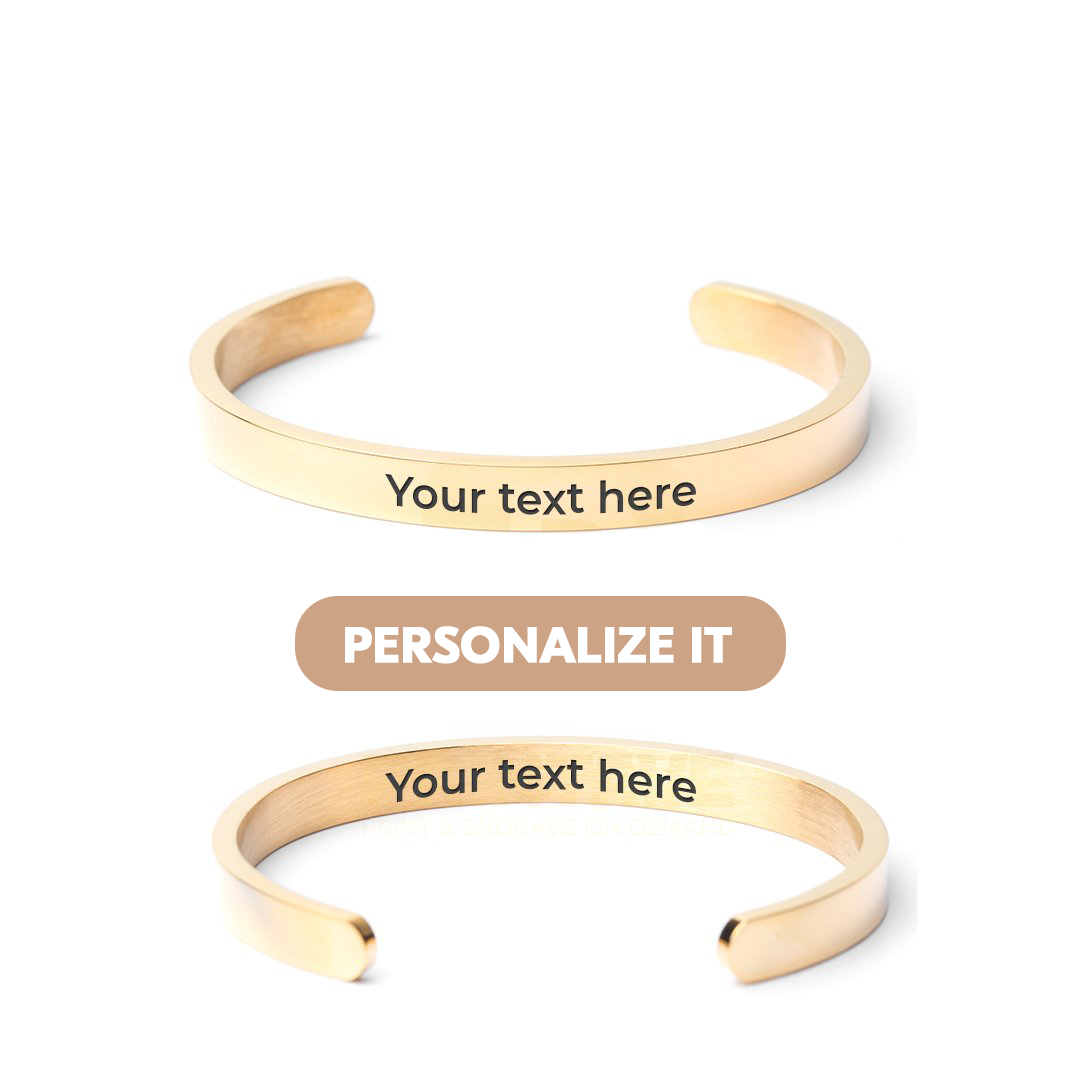 Printrest Bangle Personalized Chic Bangle Bracelet – Printave Memories